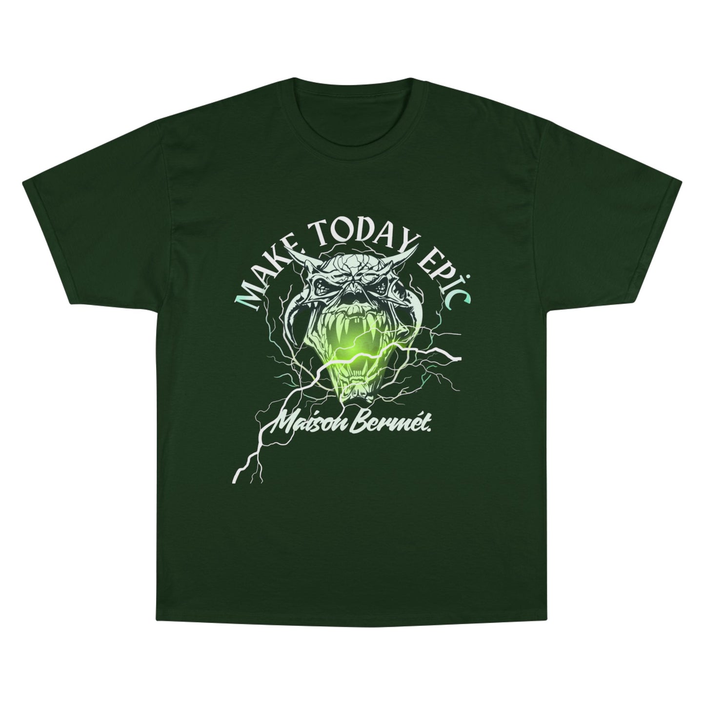 Champion T-Shirt - Epic Herberos Design with Green Laser - Unisex Bold Style