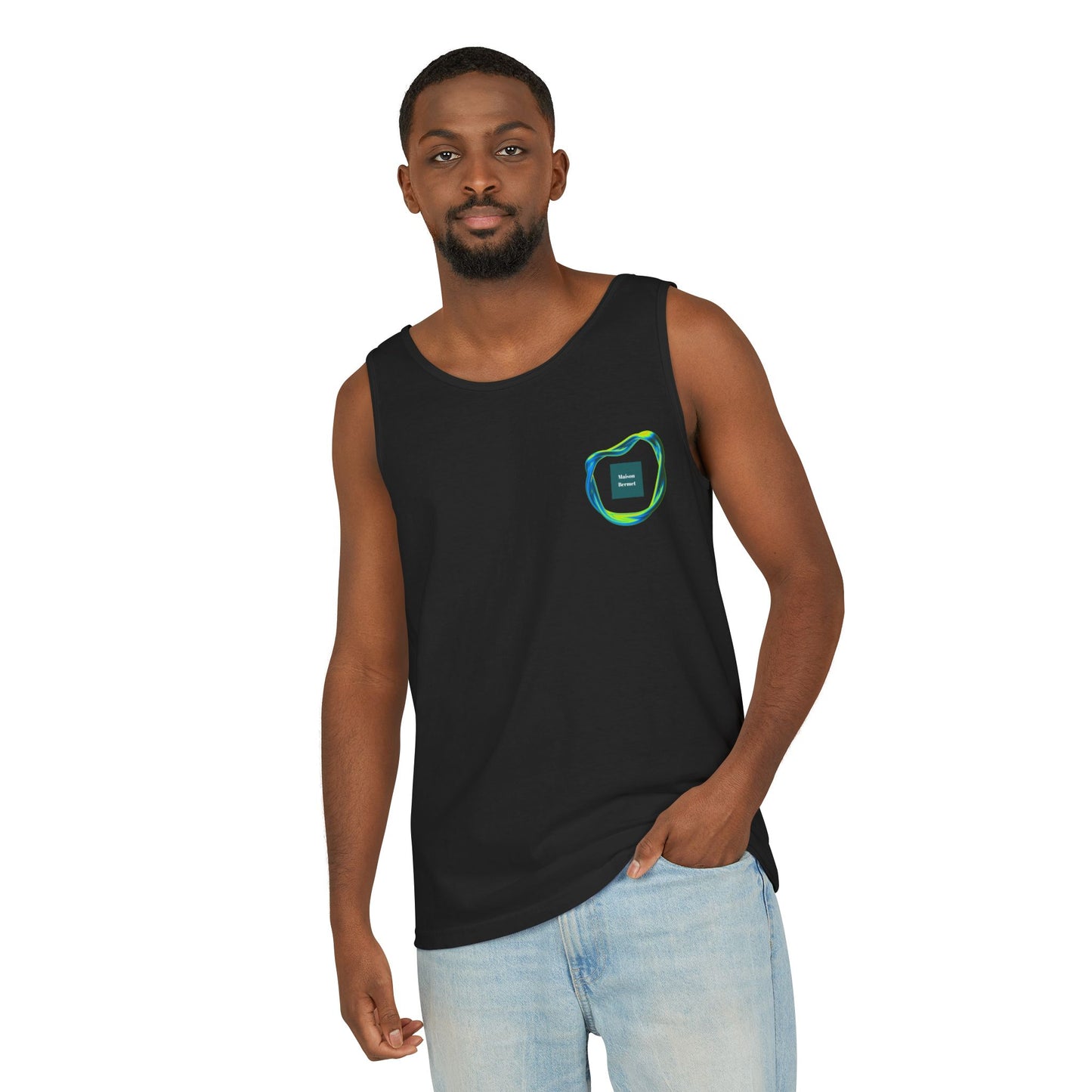 Men’s Vibrant Tank Top - Colorful Art Design for Summer Style