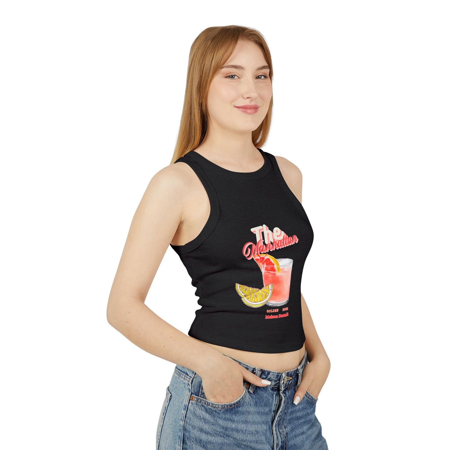 Women’s Micro Rib Racer Tank Top - Cocktail Design