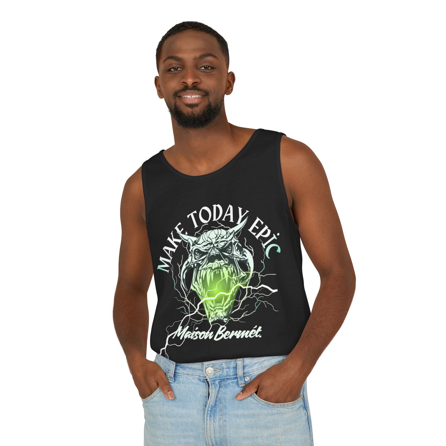 Men’s Graphic Tank Top with Monster Design - Bold Summer Style