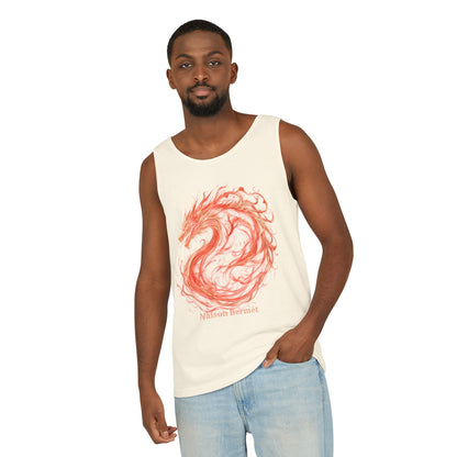 Men’s Dragon Graphic Tank Top - Summer Vibes & Festival Ready