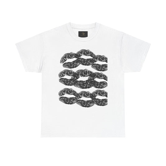 Unisex Heavy Cotton Tee - KISS XOXO - Playful Casual Style