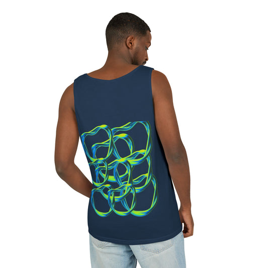 Men’s Vibrant Tank Top - Colorful Art Design for Summer Style