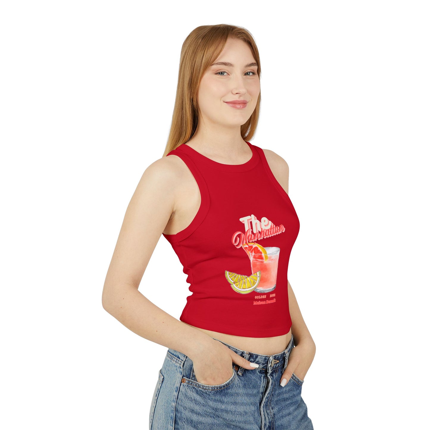 Women’s Micro Rib Racer Tank Top - Cocktail Design