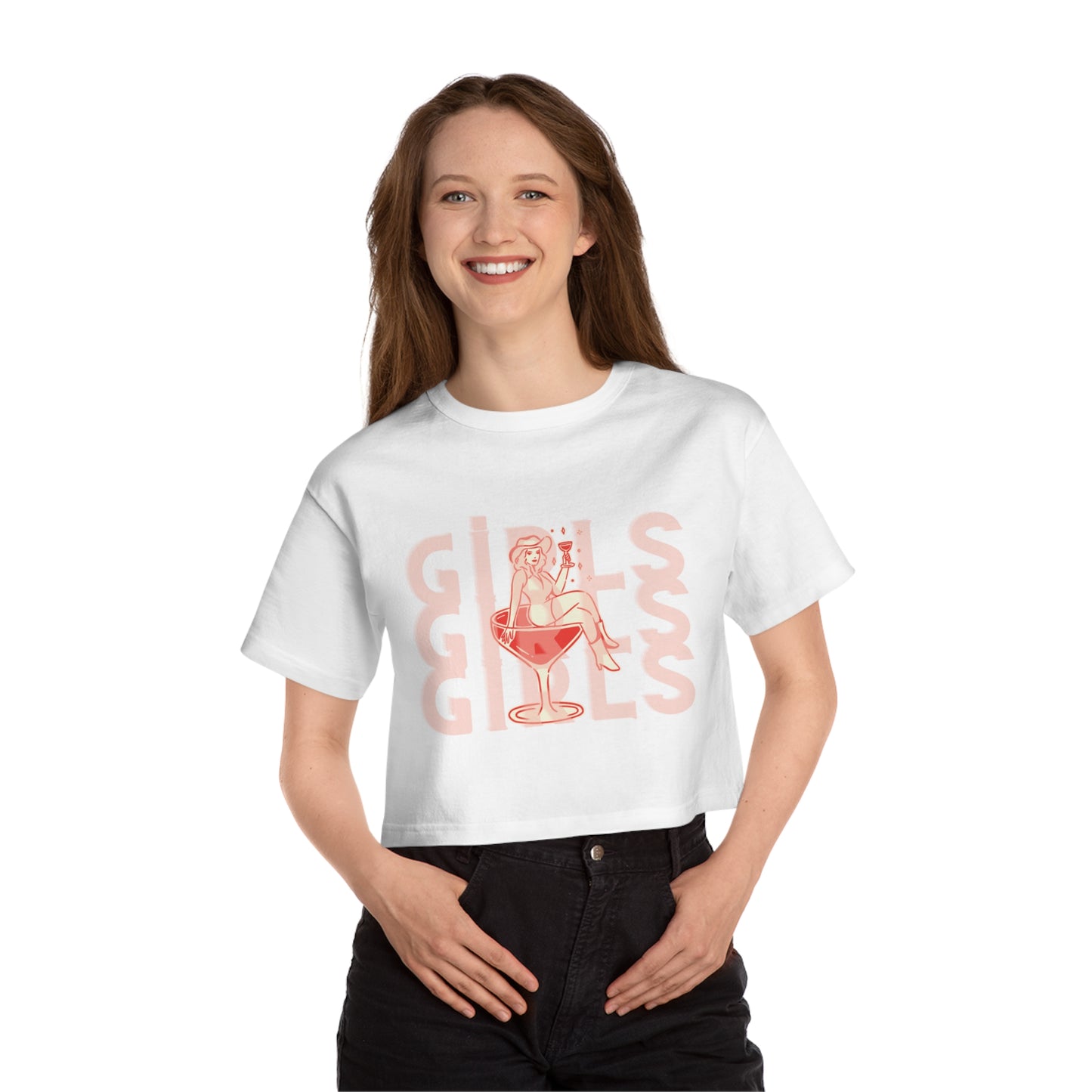 Champion Girls’ Cocktail Cropped T-Shirt - Vintage Summer Fun