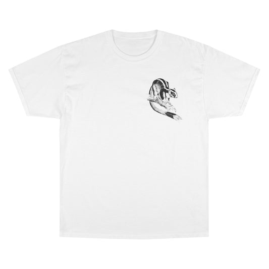 Vintage-Inspired Champion T-Shirt with Animal Print - Nature Lover’s Classic