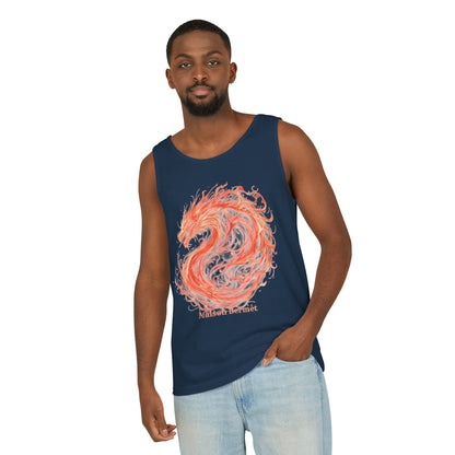 Men’s Dragon Graphic Tank Top - Summer Vibes & Festival Ready