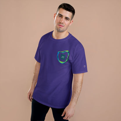 Champion T-Shirt - All Green Color Tone Logo with Eccentric Shape - Unisex Bold Style