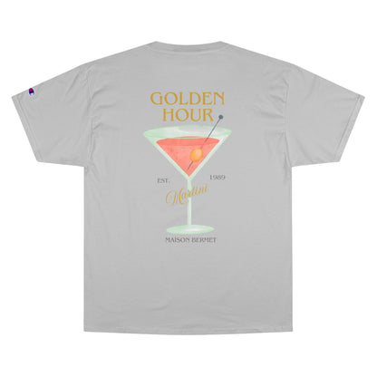 Golden Hour Martini Champion T-Shirt - Stylish Cocktail Vibes