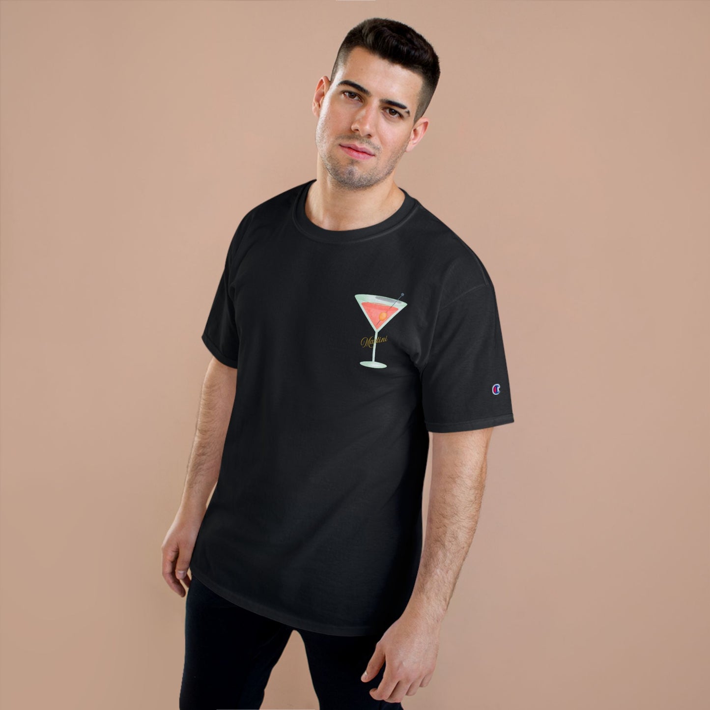 Golden Hour Martini Champion T-Shirt - Stylish Cocktail Vibes