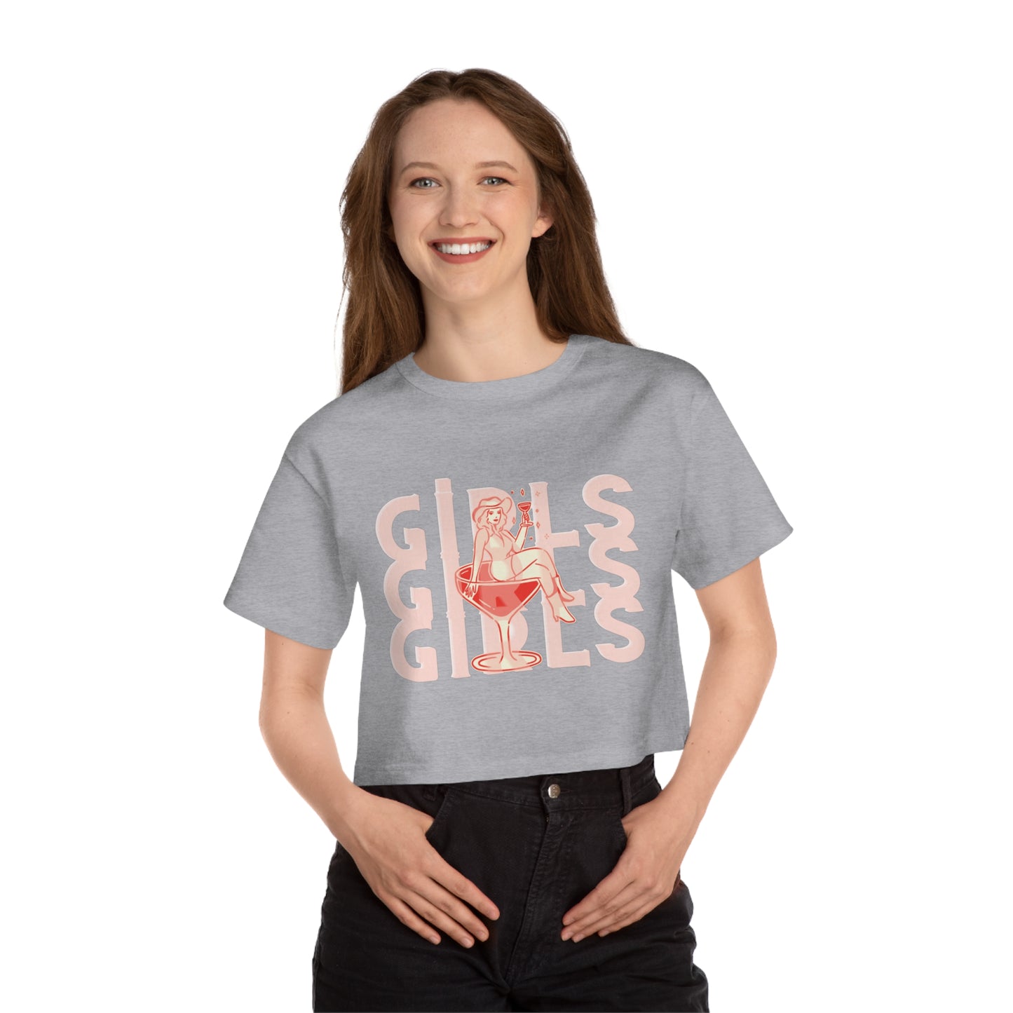 Champion Girls’ Cocktail Cropped T-Shirt - Vintage Summer Fun