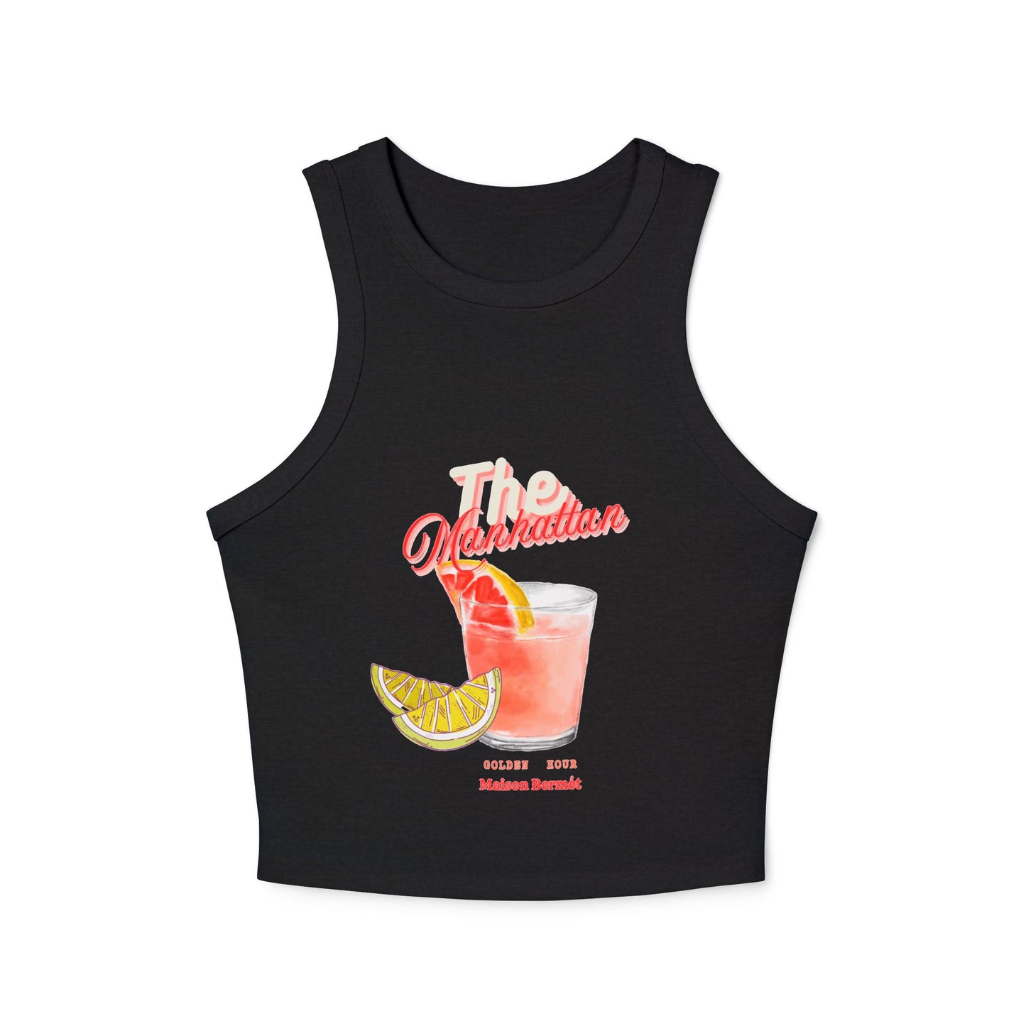 Women’s Micro Rib Racer Tank Top - Cocktail Design