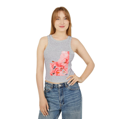 Women’s Micro Rib Racer Tank Top - Chic Comfort for Every Day