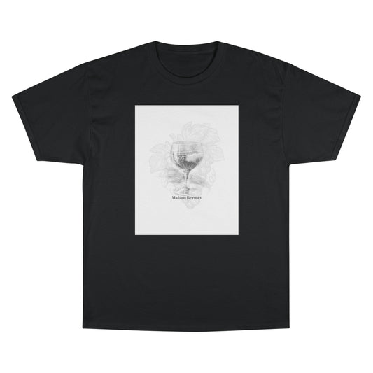 Unisex Floral Glass Champion T-Shirt - Artistic Everyday Elegance Style