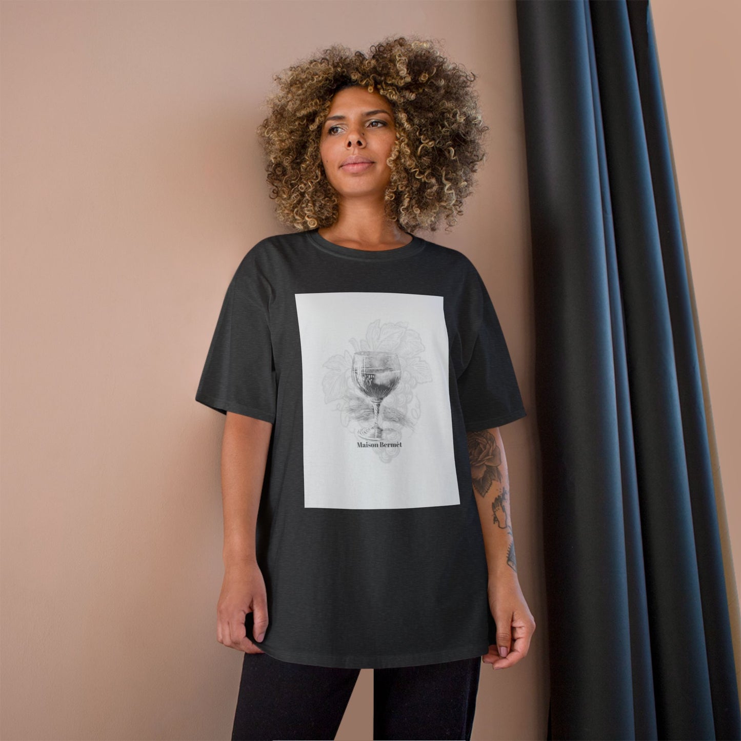 Unisex Floral Glass Champion T-Shirt - Artistic Everyday Elegance Style