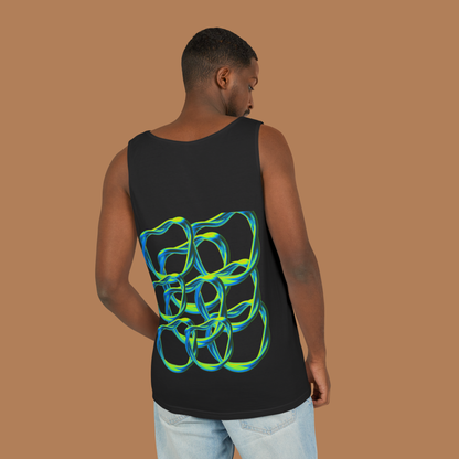 Men’s Vibrant Tank Top - Colorful Art Design for Summer Style