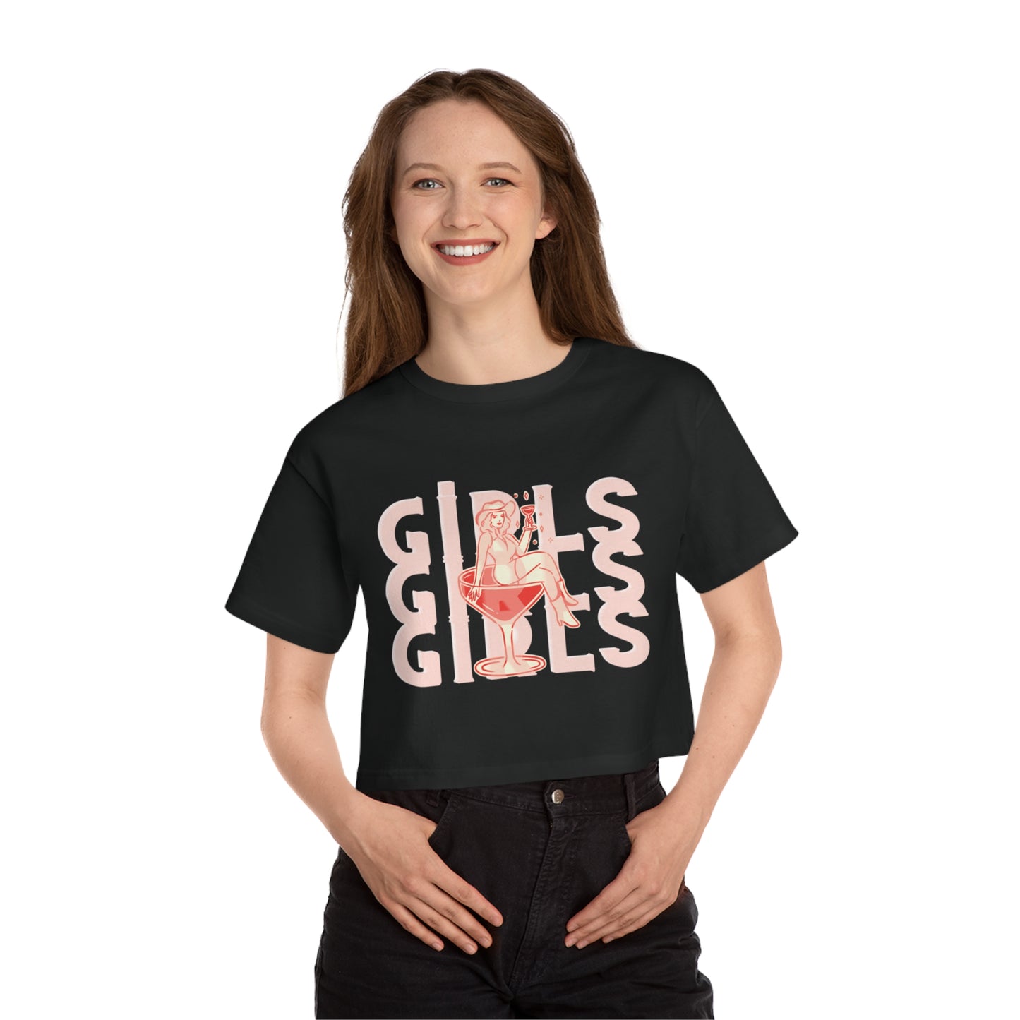 Champion Girls’ Cocktail Cropped T-Shirt - Vintage Summer Fun