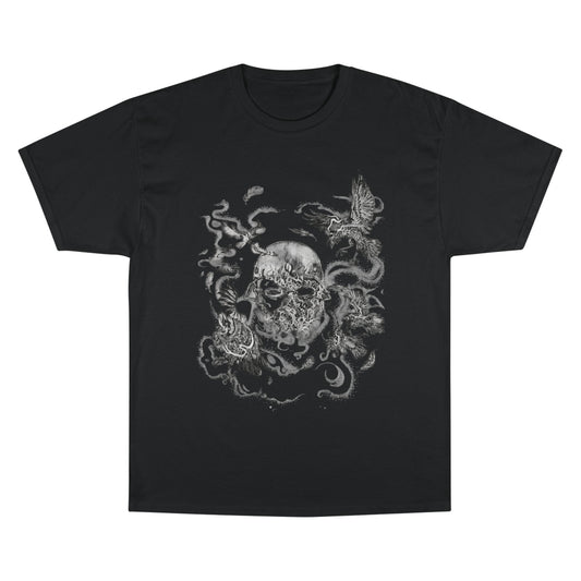 Champion Graphic Skull T-Shirt - Edgy Unisex Streetwear for All Occasions