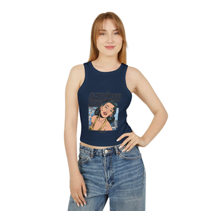 Retro American Style Women’s Racer Tank Top - Chic & Timeless