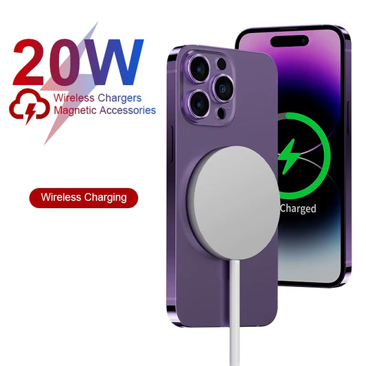 20W Fast Magnetic Wireless Charger Stand | PD Type-C Charging Dock for iPhone