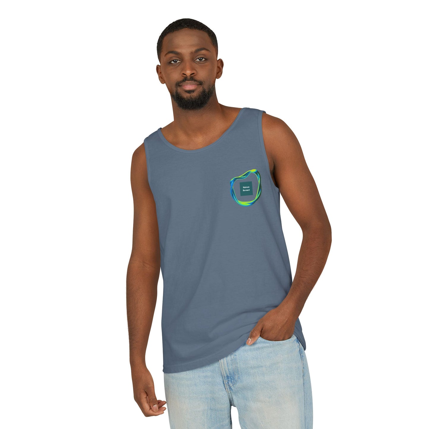 Men’s Vibrant Tank Top - Colorful Art Design for Summer Style