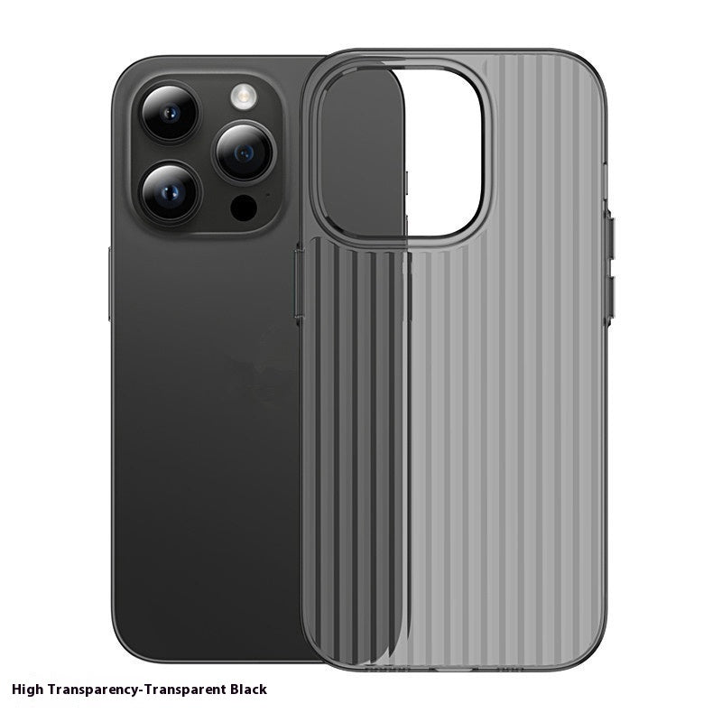 Corrugated Frosted Texture Phone Case - Durable Anti-Fall Shockproof Grating Design for iPhone