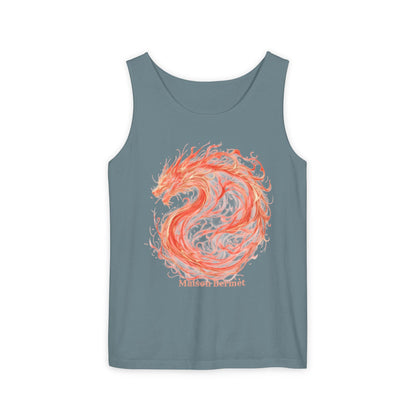 Men’s Dragon Graphic Tank Top - Summer Vibes & Festival Ready