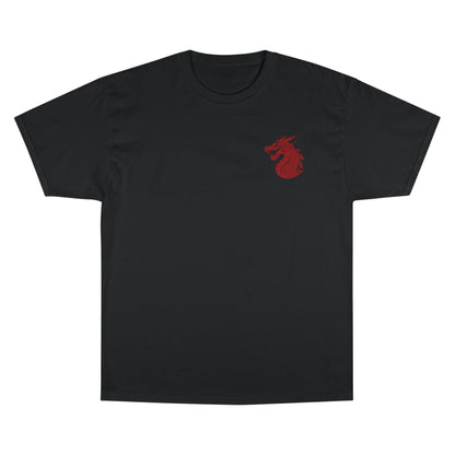 Champion T-Shirt - Red Dragon Elegant Design - Men Sophistication - Casual Style