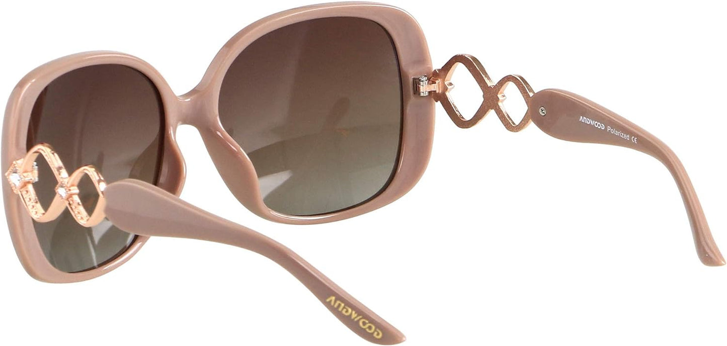 Oversized Square Sunglasses for Women – Trendy Retro Wide Frame UV Protection Shades