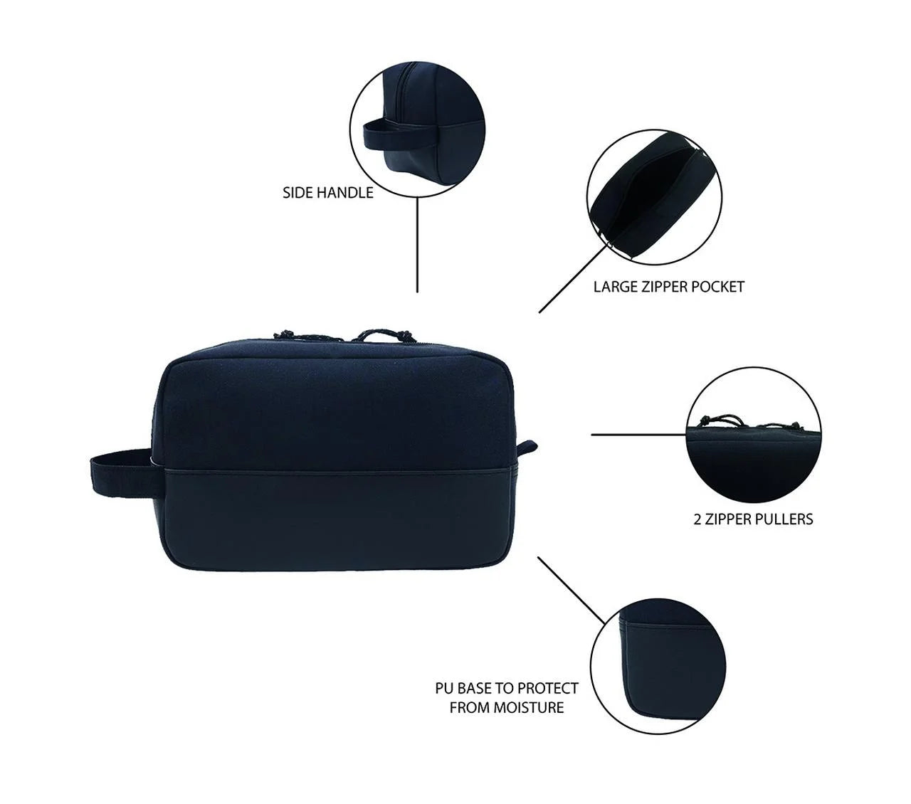 Sporty Men's Toiletry Bag - Travel Dopp Kit for Grooming & Essentials