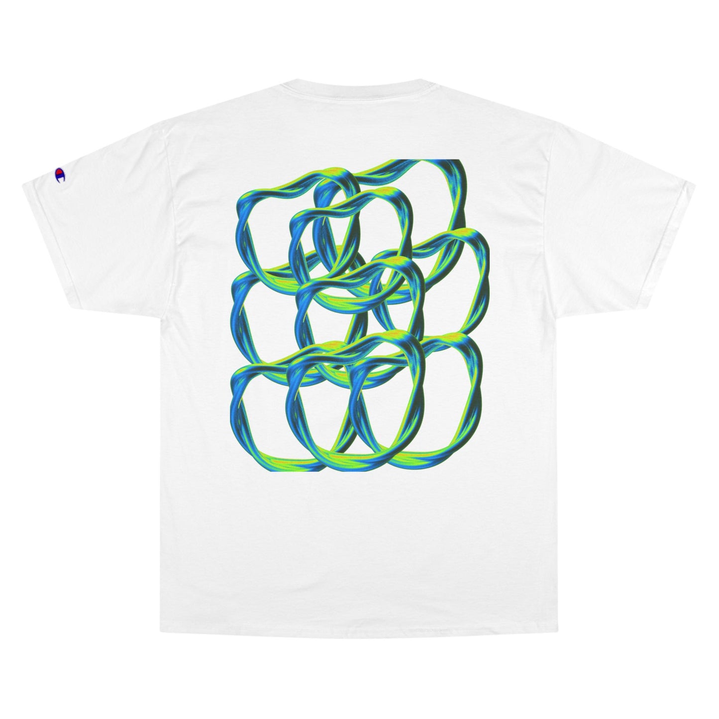 Champion T-Shirt - All Green Color Tone Logo with Eccentric Shape - Unisex Bold Style