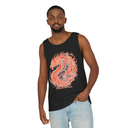 Men’s Dragon Graphic Tank Top - Summer Vibes & Festival Ready