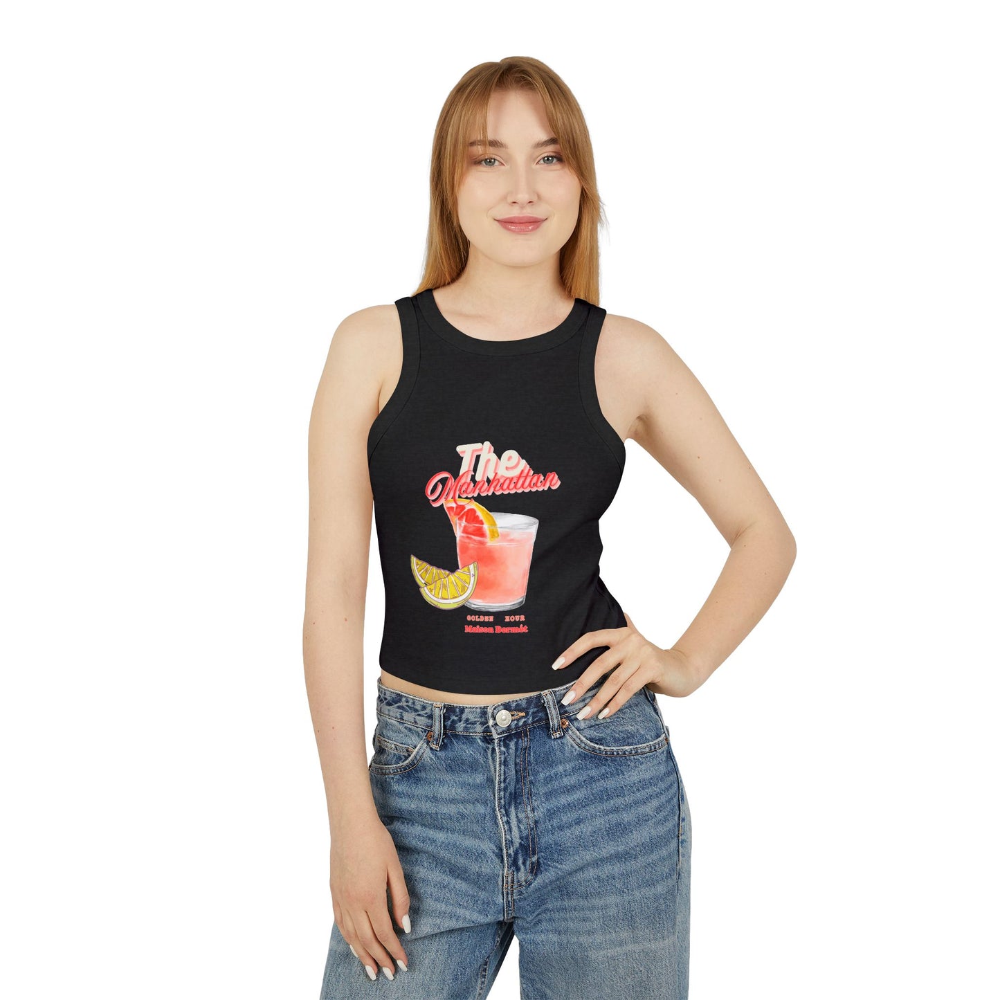 Women’s Micro Rib Racer Tank Top - Cocktail Design