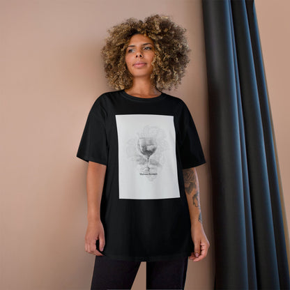 Unisex Floral Glass Champion T-Shirt - Artistic Everyday Elegance Style