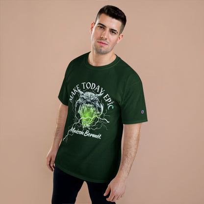 Champion T-Shirt - Epic Herberos Design with Green Laser - Unisex Bold Style