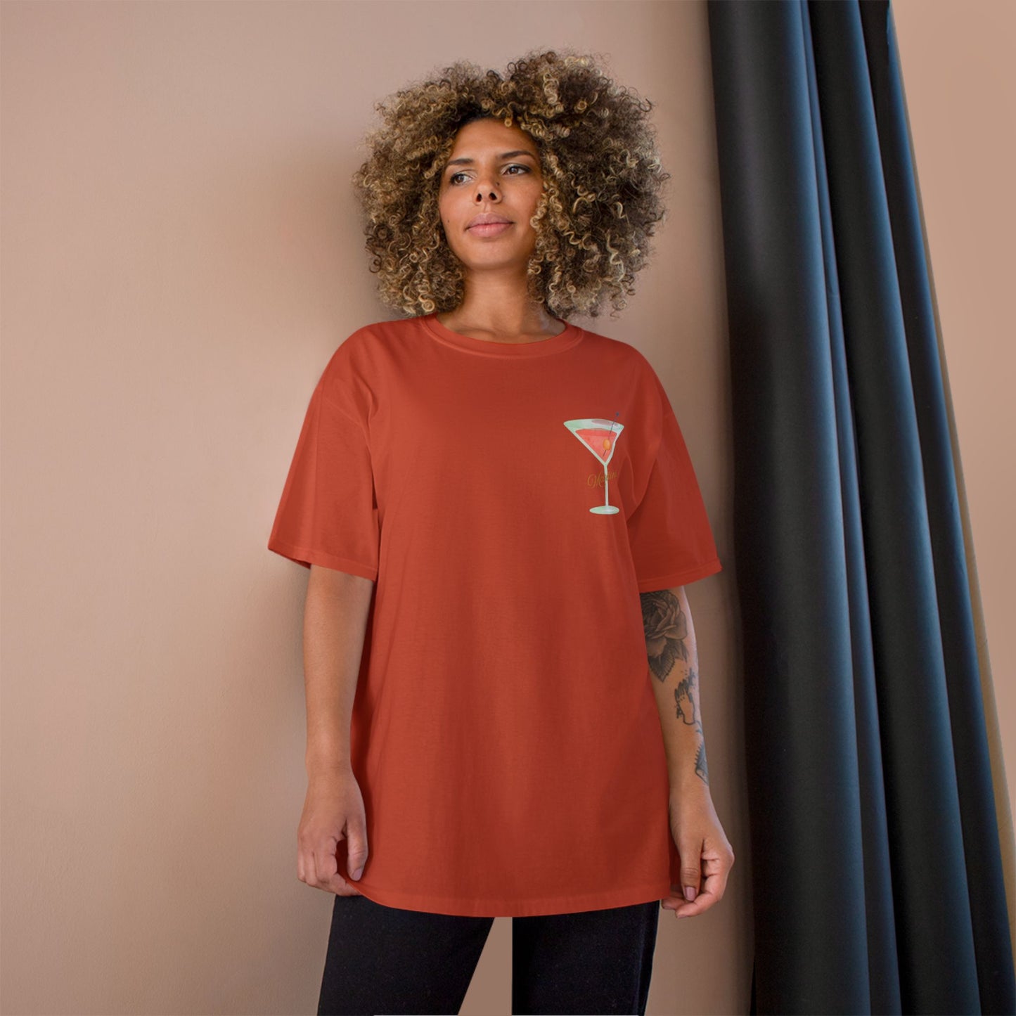 Golden Hour Martini Champion T-Shirt - Stylish Cocktail Vibes