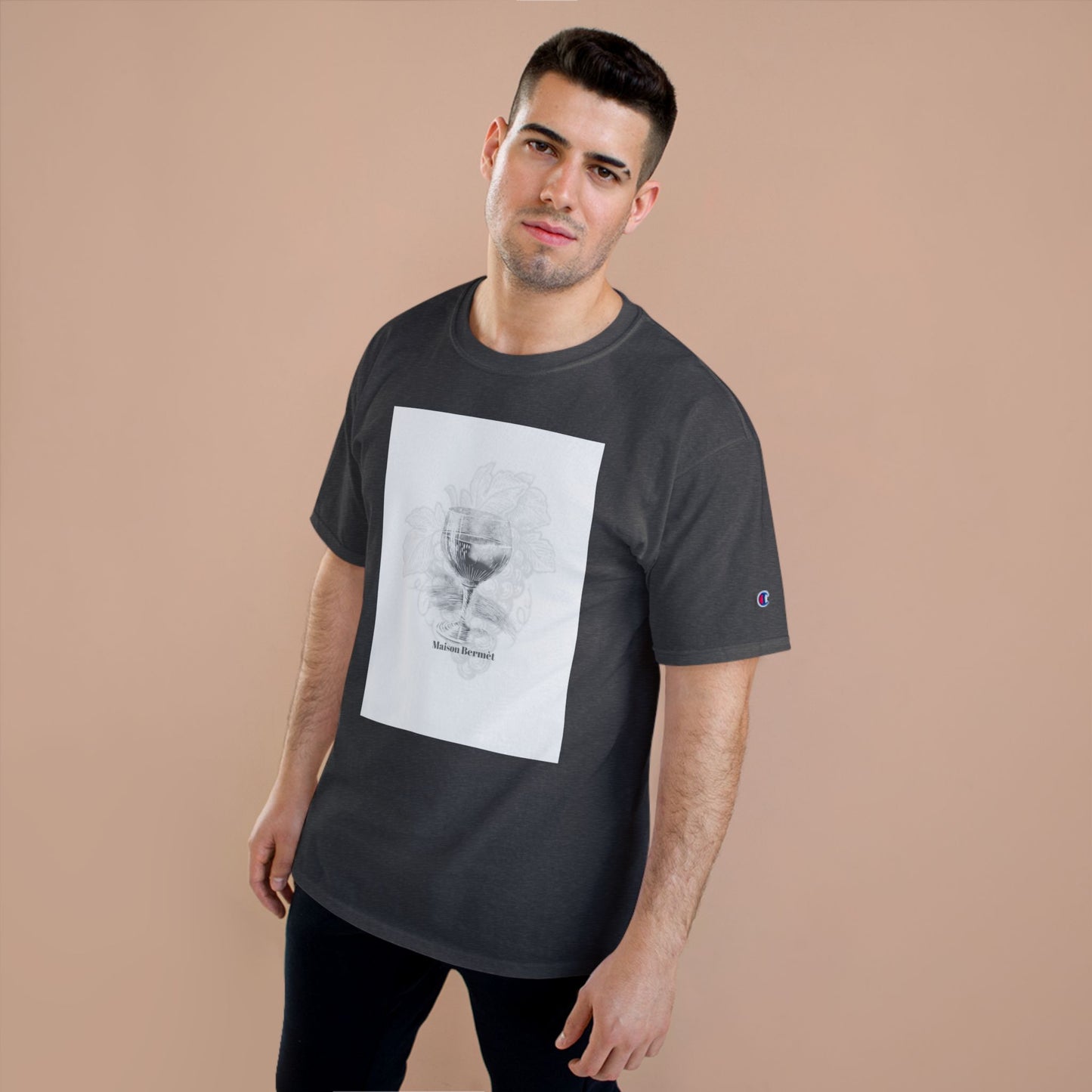 Unisex Floral Glass Champion T-Shirt - Artistic Everyday Elegance Style