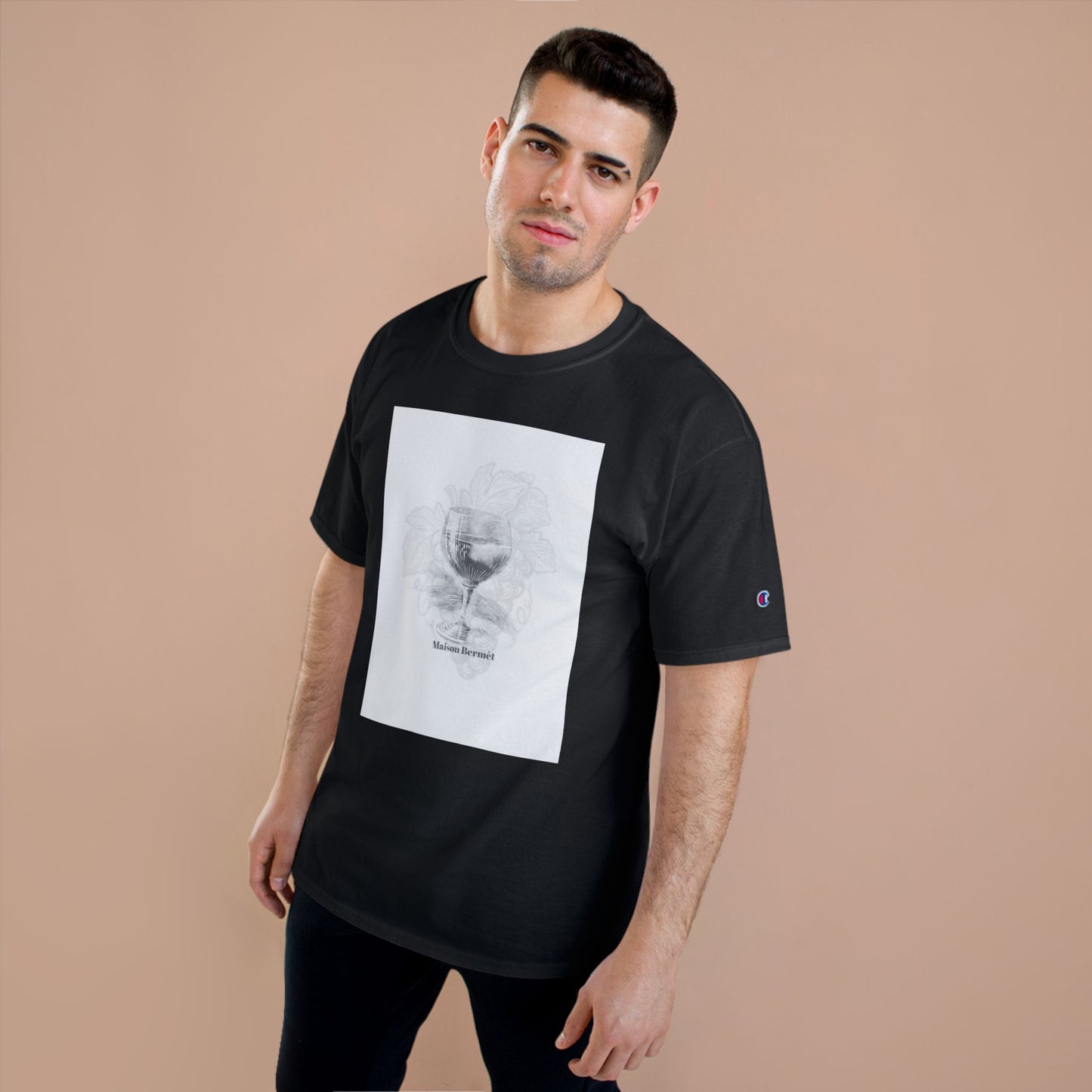 Unisex Floral Glass Champion T-Shirt - Artistic Everyday Elegance Style