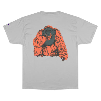 Playful Champion T-Shirt with Fun Orangutan Design - Casual Animal Lover’s Tee