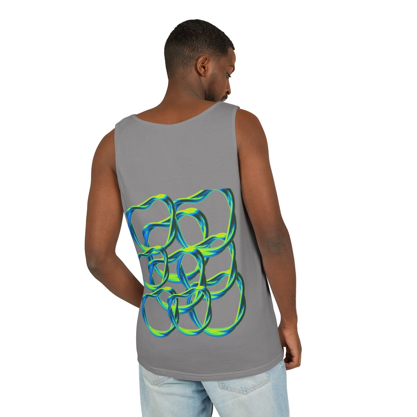 Men’s Vibrant Tank Top - Colorful Art Design for Summer Style