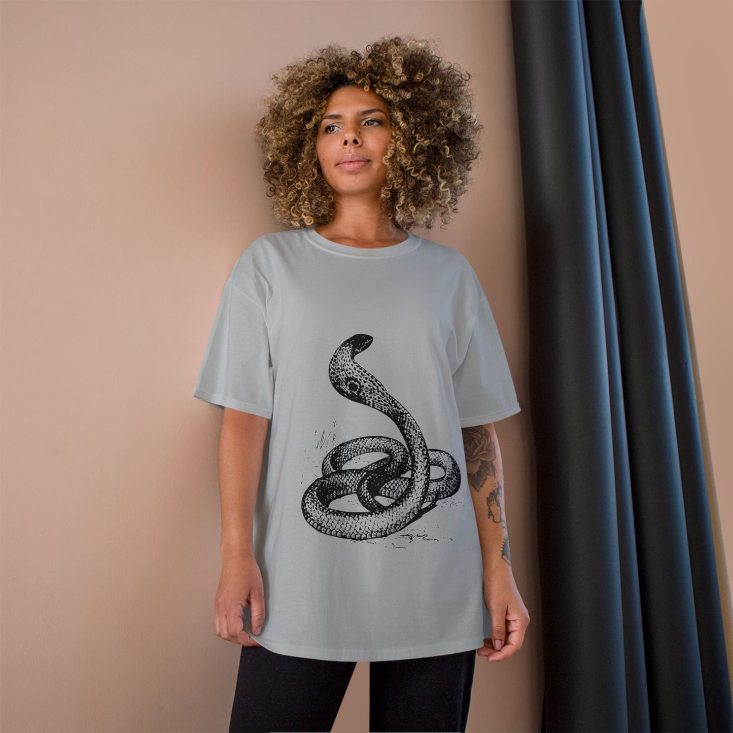 Vintage Snake Graphic Champion T-Shirt - Bold Style for Nature Lovers