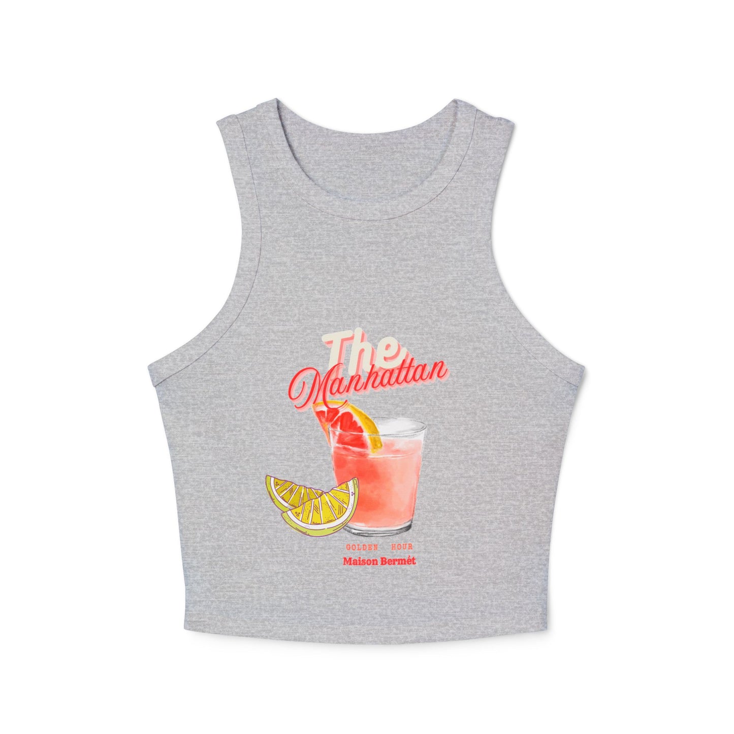 Women’s Micro Rib Racer Tank Top - Cocktail Design