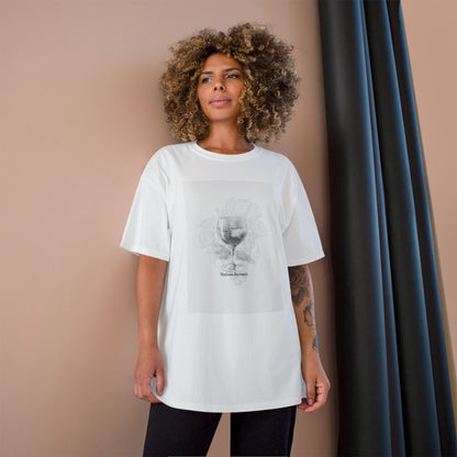 Unisex Floral Glass Champion T-Shirt - Artistic Everyday Elegance Style