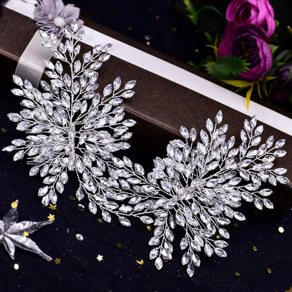 Bridal Wedding Hair Comb – Rhinestone Headpiece & Crystal Hair Accessories for Women & Girls, One Size (Silver)