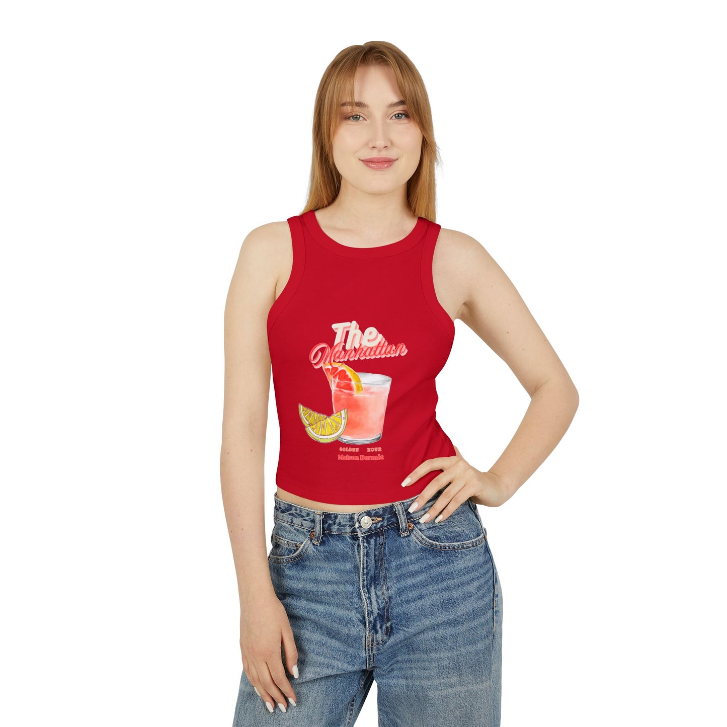 Women’s Micro Rib Racer Tank Top - Cocktail Design