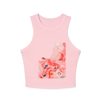 Women’s Micro Rib Racer Tank Top - Chic Comfort for Every Day