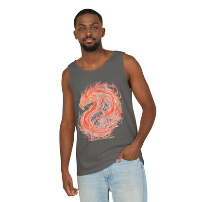 Men’s Dragon Graphic Tank Top - Summer Vibes & Festival Ready