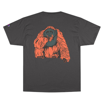 Playful Champion T-Shirt with Fun Orangutan Design - Casual Animal Lover’s Tee