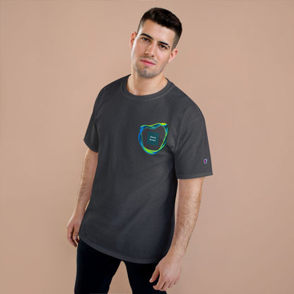 Champion T-Shirt - All Green Color Tone Logo with Eccentric Shape - Unisex Bold Style