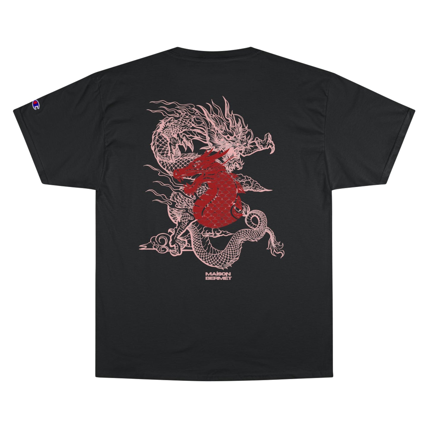 Champion T-Shirt - Red Dragon Elegant Design - Men Sophistication - Casual Style